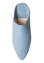 Load image into Gallery viewer, BABOUCHE LEATHER MOROCCAN SLIPPERS  - DUCK EGG BLUE