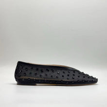 Load image into Gallery viewer, JASMINE EMBELLISHED BALLET FLATS - BLACK ON BLACK