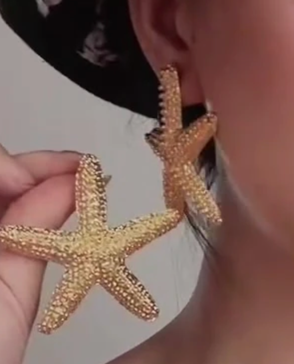 Large starfish online earrings