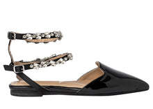 Load image into Gallery viewer, POLLY RHINESTONE MULES - BLACK