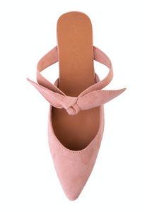 PIPPY BOW MULES - BLUSH