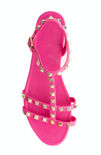 Load image into Gallery viewer, KELLY JELLY STUD SANDALS - PINK