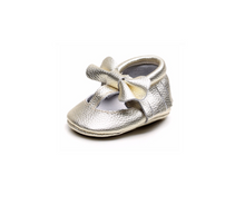 Load image into Gallery viewer, MINI BOW MOCCASINS - GOLD