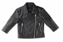 Load image into Gallery viewer, MINI LEATHER BIKER JACKET (MADE TO ORDER)
