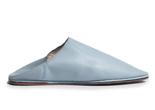 Load image into Gallery viewer, BABOUCHE LEATHER MOROCCAN SLIPPERS  - DUCK EGG BLUE