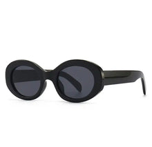 Load image into Gallery viewer, &#39;PAIGE&#39; OVAL SUNGLASSES - BLACK