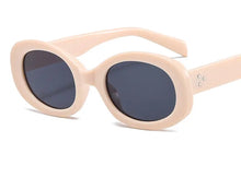 Load image into Gallery viewer, &#39;PAIGE&#39; OVAL SUNGLASSES - NUDE