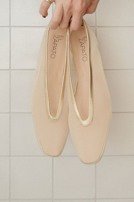 JASMINE BALLET FLATS - GOLD