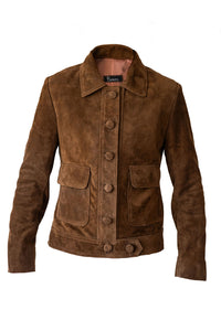 TAN SUEDE STRAIGHT CUT JACKET (CUSTOM MADE)