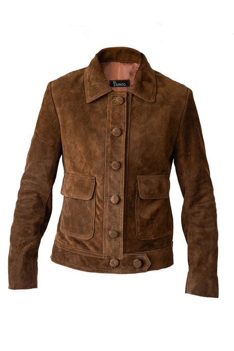 TAN SUEDE STRAIGHT CUT JACKET (CUSTOM MADE)