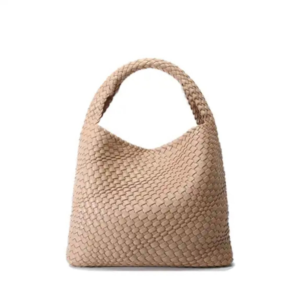 'ERIN' WOVEN BAG - NUDE