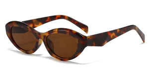 'KATIE' OVAL SUNGLASSES - TORT