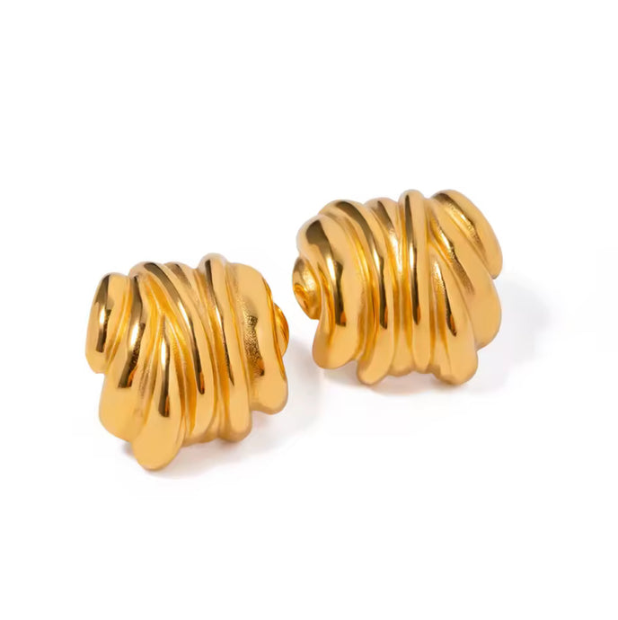 PLAITED EARRINGS - GOLD
