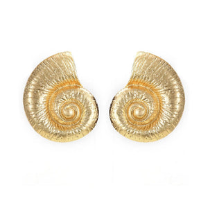 SEA CONCH EARRINGS (GOLD AND SILVER)