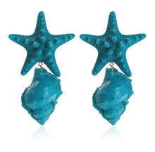 Load image into Gallery viewer, STARFISH CONCH COMBO EARRINGS