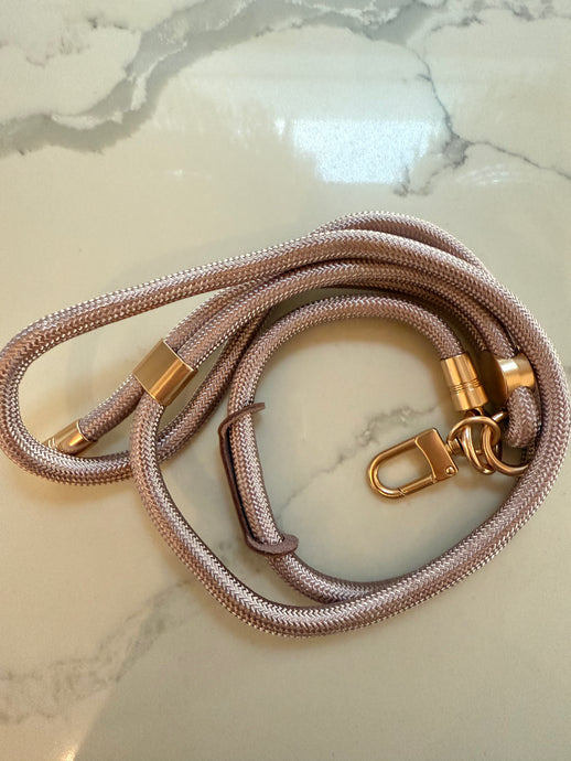 MOBILE PHONE CROSSBODY STRAP - ROSE GOLD/ LILAC