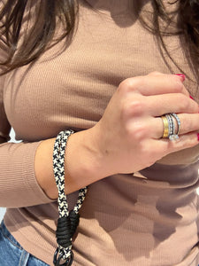 MOBILE PHONE WRIST STRAP - BLACK AND WHITE