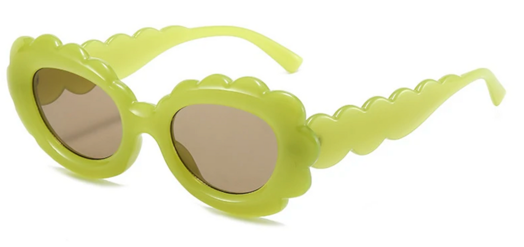 FLOWER SUNGLASSES - LIME