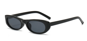 'KARLA' NARROW SUNGLASSES - BLACK