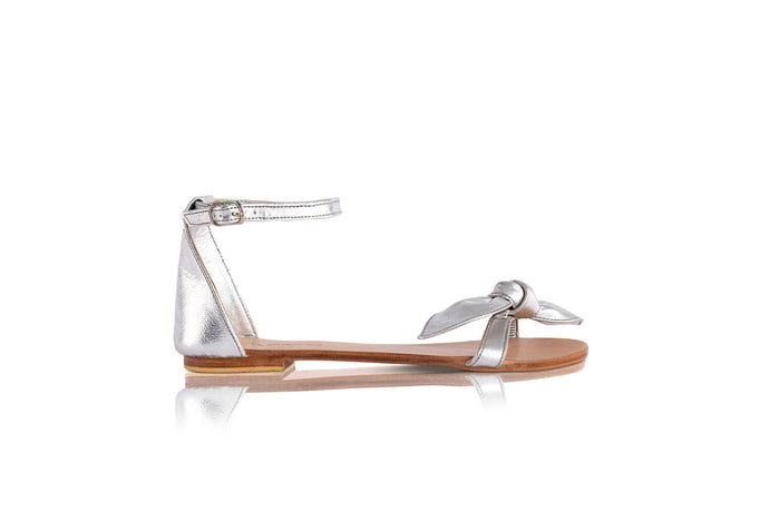 EMILY BOW SANDALS - SILVER
