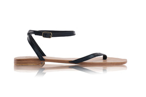 LETI SANDALS - BLACK WITH NUDE BASE