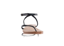 Load image into Gallery viewer, LETI SANDALS - BLACK WITH NUDE BASE