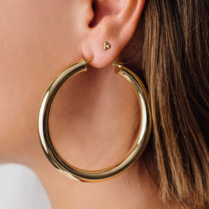 STATEMENT GOLD HOOP EARRINGS - SOLD OUT