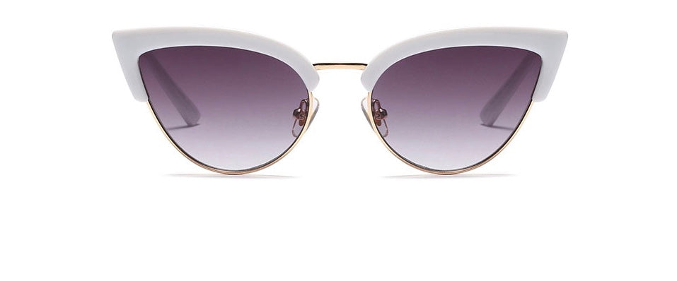 WHITE CAT EYE SUNGLASSES – El Zapato