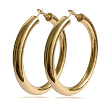 Load image into Gallery viewer, STATEMENT GOLD HOOP EARRINGS - SOLD OUT