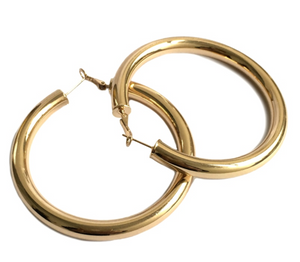 STATEMENT GOLD HOOP EARRINGS - SOLD OUT