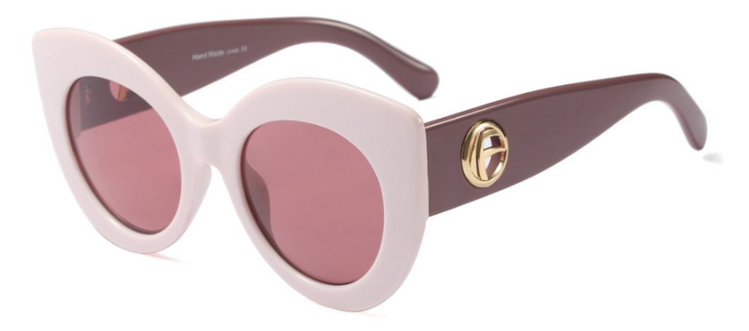 RETRO LILAC SUNGLASSES WITH PINK LENSES