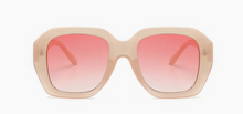 Load image into Gallery viewer, BLUSH WITH PINK LENSE SUNGLASSES