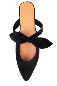 PIPPY BOW MULES - BLACK
