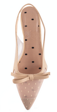 Load image into Gallery viewer, DOTTY MESH SLINGBACKS - NUDE