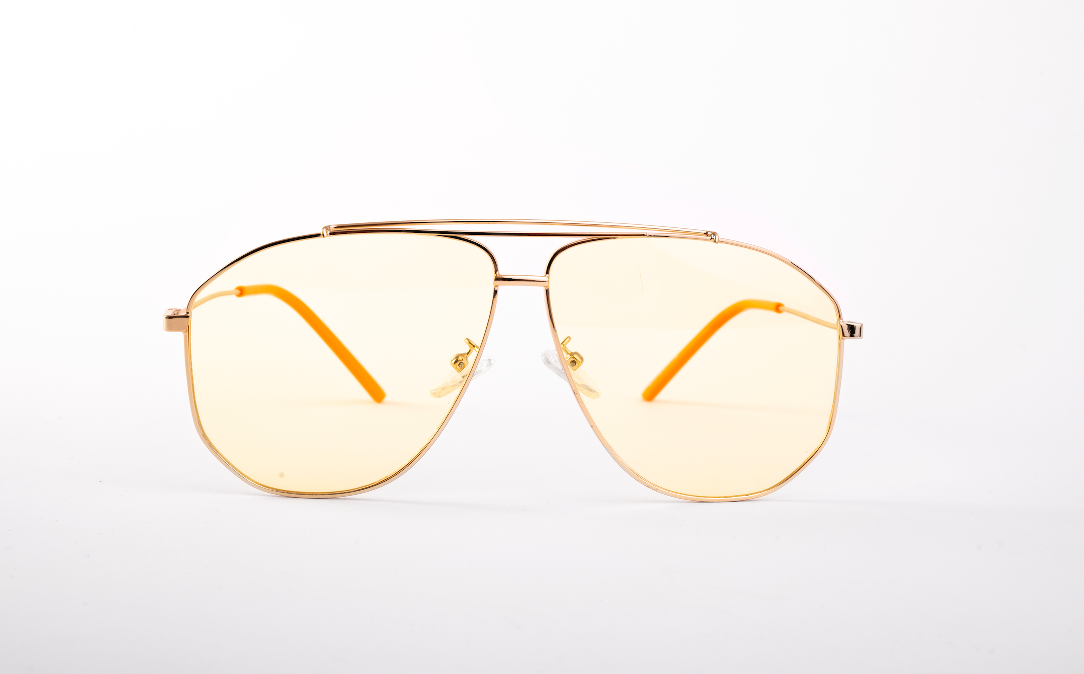 Yellow lens top aviator sunglasses