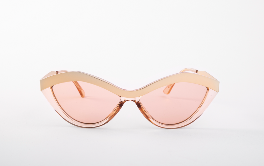 VINTAGE METAL BEAM SUNGLASSES GOLD CHAMPAGNE El Zapato