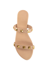Load image into Gallery viewer, POLLY STUD SANDALS - NUDE (MADE TO ORDER)