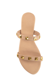 POLLY STUD SANDALS - NUDE (MADE TO ORDER)