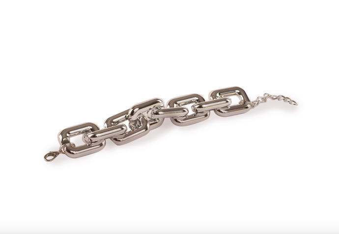 OVERSIZED SILVER CHAIN BRACELET