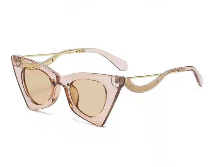 SHEER TAUPE 'IZZY' SUNGLASSES