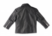 Load image into Gallery viewer, MINI LEATHER BIKER JACKET (MADE TO ORDER)
