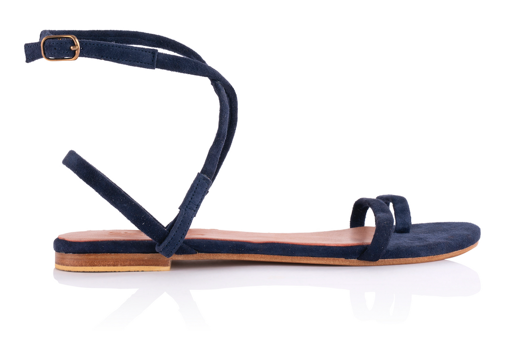 MONICA SANDALS - NAVY (MADE TO ORDER)