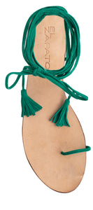 GRACE SANDALS - EMERALD GREEN (MADE TO ORDER)